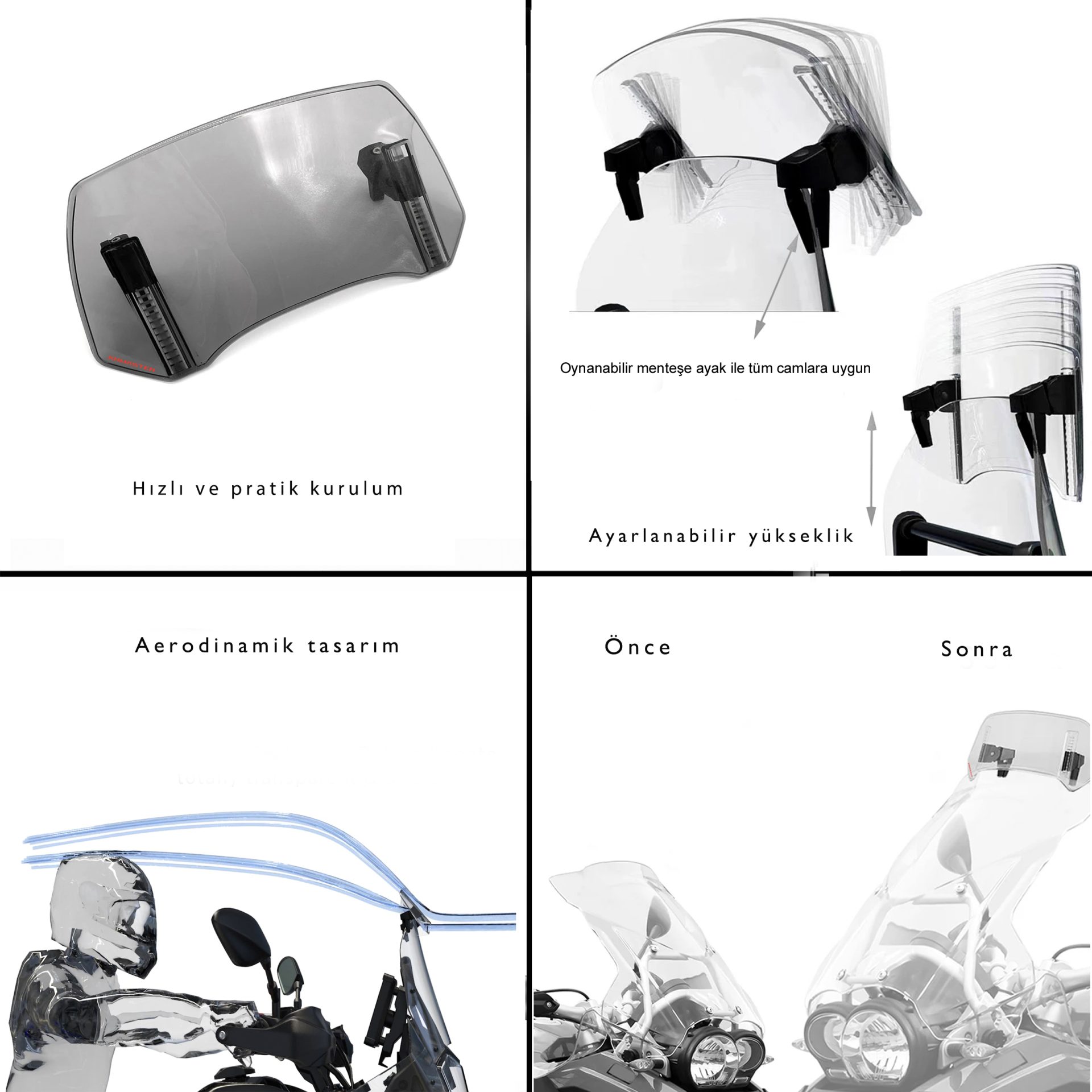 KNMASTER RS-400K KADEMELİ RÜZGAR SAPTIRICI FÜME DEFLEKTÖR